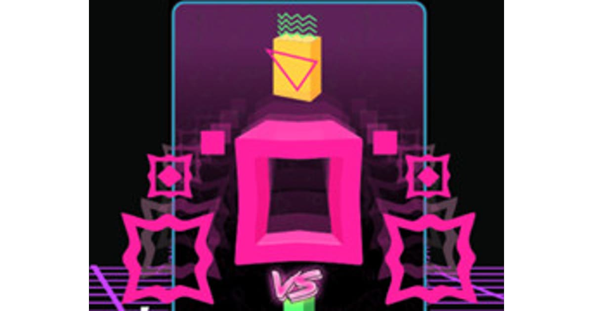 Big Neon Tower Vs Tiny Square