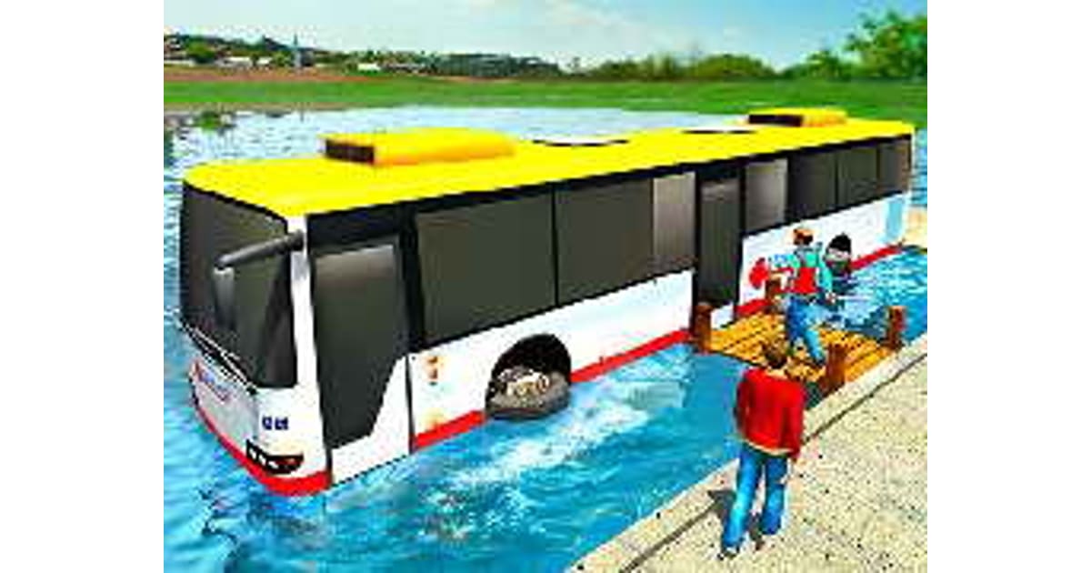 Floating Water Bus Racing Game 3D