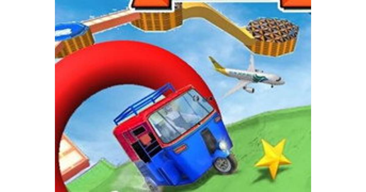 Tuk Tuk Speed Up Mega Ramp Stunt