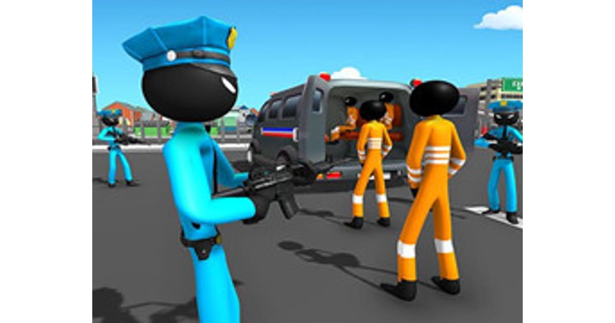 Us Police Stickman Criminal Plane Transporter Game
